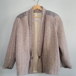 HANDWOVEN Vintage Mohair/Wool Blazer By Janet Knight Size M Like New